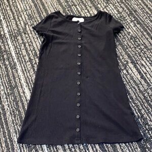 Old Navy Black Buttoned Sheath Dress